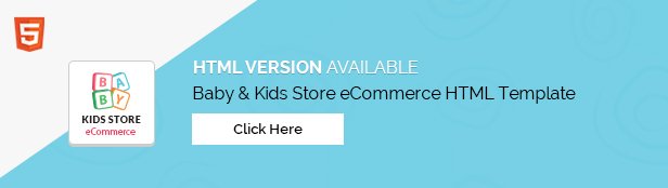 Baby & Kids Store eCommerce PSD Template Template Design By Webstrot