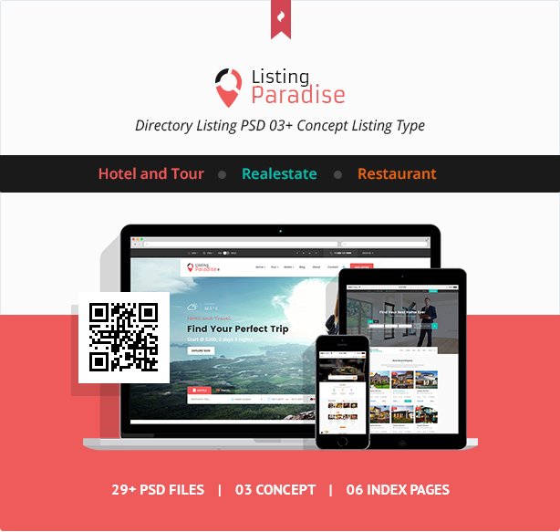 Listing Paradise Directory Listing PSD Template