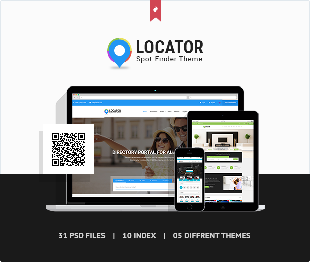 Locator PSD Template Design By Webstrot