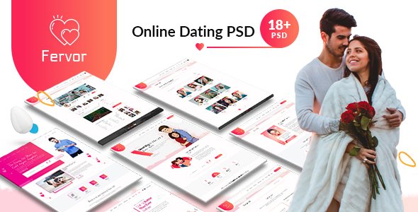 Fervor Dating PSD Template