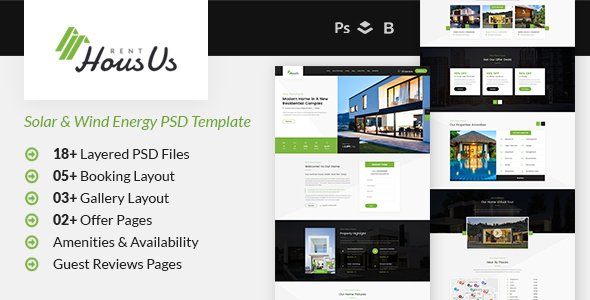 HousUs – Rental Property PSD Template