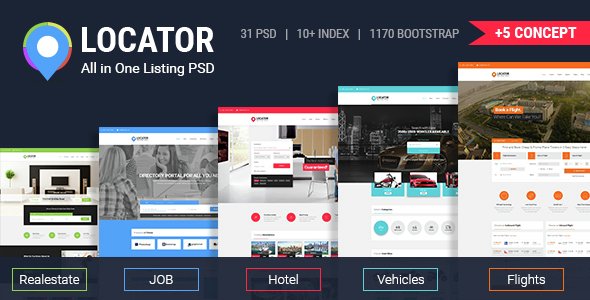 Locator All in One Listing PSD Template