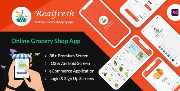 Realfresh – adobe XD mobile application
