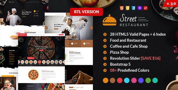 Street – Fast Food & Restaurant HTML Template